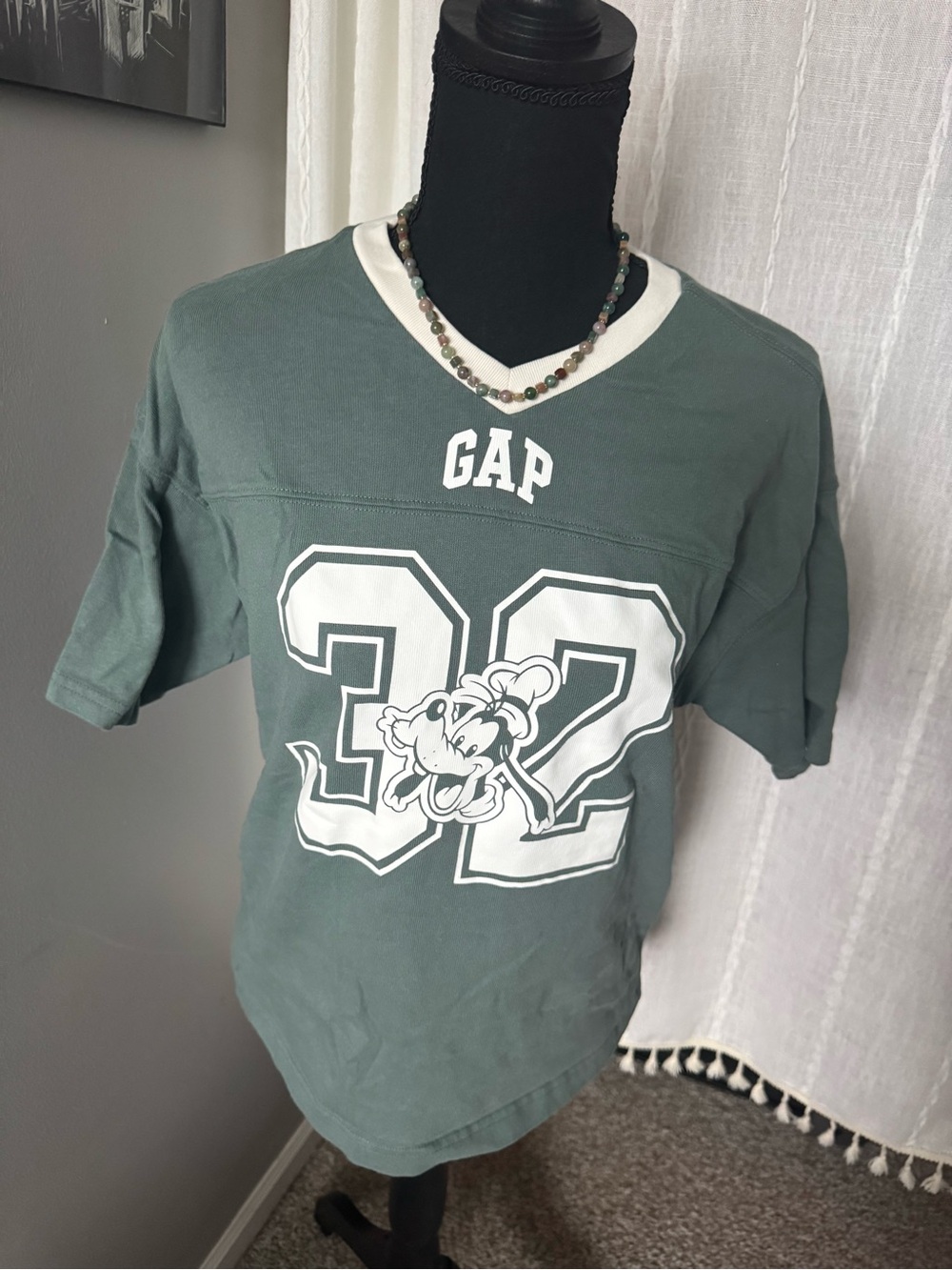 GAP x Disney Kids Green Short Sleeve Tee with Goofy